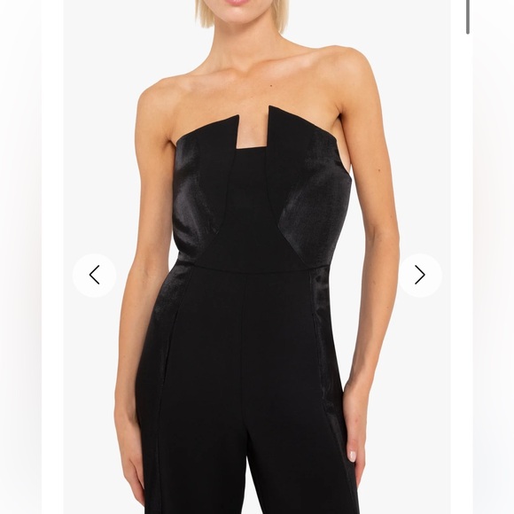 Black Halo Lena Colorblock Jumpsuit Black Size 8 - Picture 3 of 16